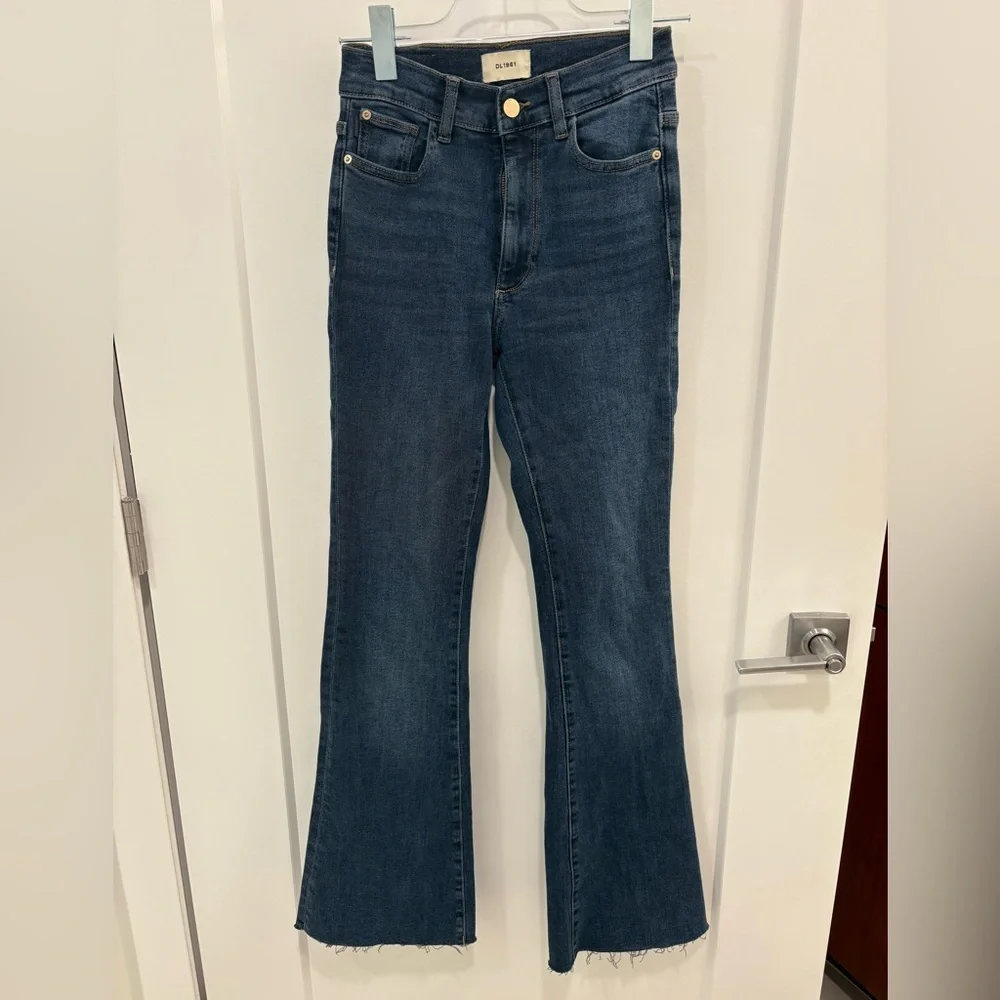 DL1961 Bridget High Rise Instasculpt Boot Cut Jeans in Seacliff Size 25